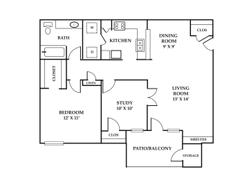 2 beds, 1 bath, 889 sqft, $1,296