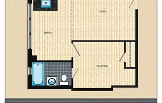 1 bed, 1 bath, 505 sqft, $2,500, Unit 411