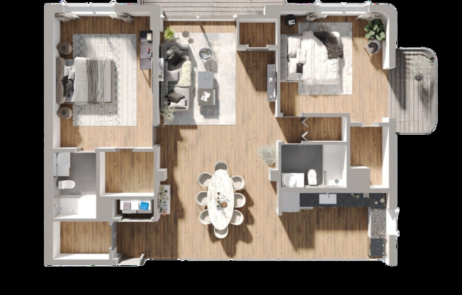 2 beds, 2 baths, 1,250 sqft, $3,300, Unit 209