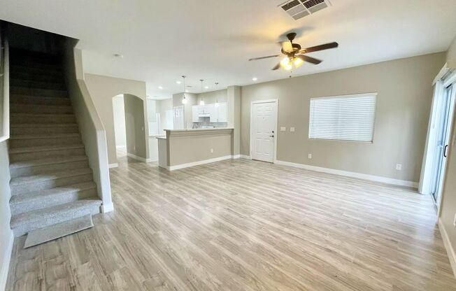 Inside the gated community townhouse