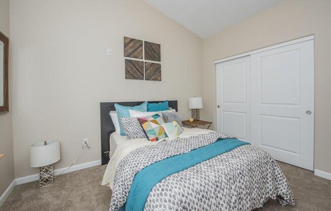 Latitude Apartments and Townhomes Model Bedroom