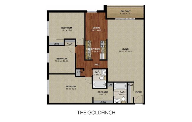 3 beds, 2 baths, 1,300 sqft, $2,075