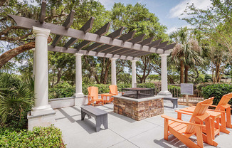 Fire Pit Seating Area at The Watch on Shem Creek, South Carolina, 29464