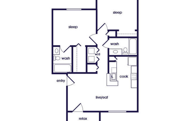 2 beds, 2 baths, $1,438