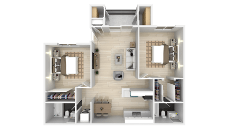 2 beds, 2 baths, 961 sqft, $3,577