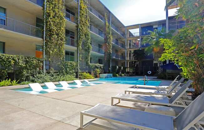 Swimming Pool With Relaxing Sundecks at 1221 Broadway Lofts, San Antonio, 78215