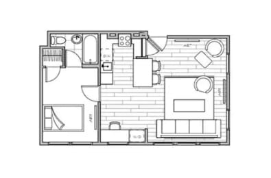 1 bed, 1 bath, 513 sqft, $1,649