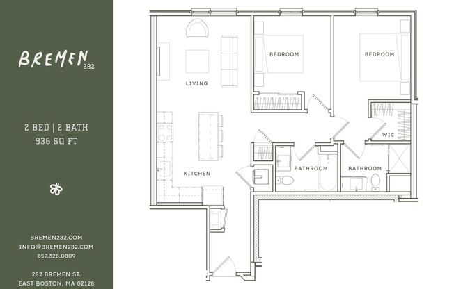 2 beds, 2 baths, 908 sqft, $3,850, Unit 408