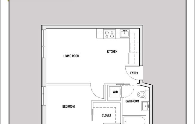 1 bed, 1 bath, 494 sqft, $1,350, Unit 261-306