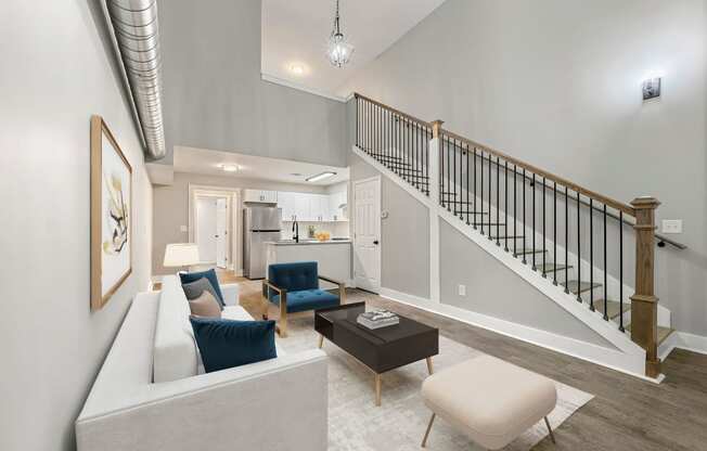 Living room at Crogman School Lofts, Atlanta, 30315