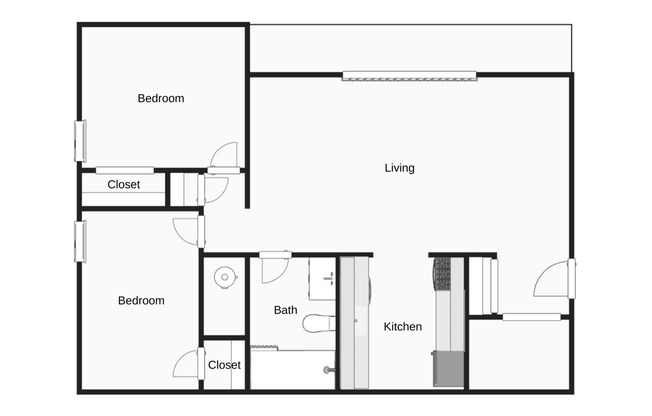 2 beds, 1 bath, 860 sqft, $1,328