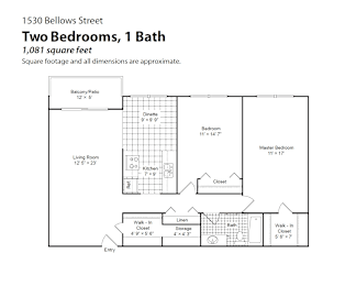 2 beds, 2 baths, 1,055 sqft, $1,399