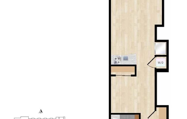 1 bed, 1 bath, $2,800, Unit 101