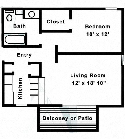 1 bed, 1 bath, 644 sqft, $1,005