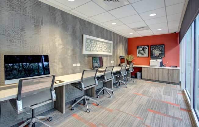 The business center at The Pavilion, Detroit, Michigan