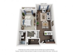 1 bed, 1 bath, 710 sqft, $2,229