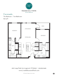 2 beds, 2 baths, 951 sqft, $2,322