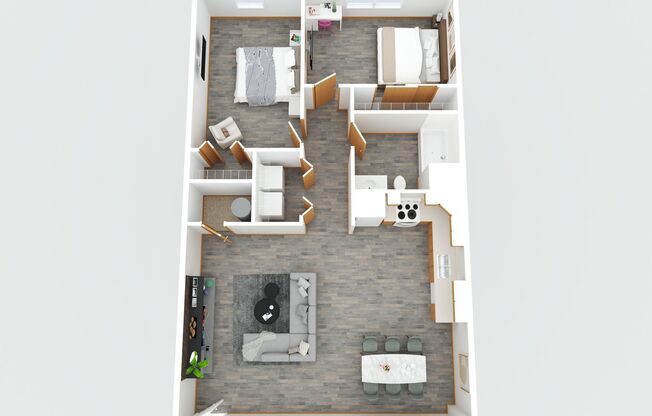 2 beds, 1 bath, 1,066 sqft, $1,200, Unit 1681-09 PVC