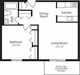 1 bed, 1 bath, 600 sqft, $969