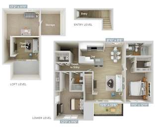 2 beds, 2 baths, 1,491 sqft, $5,424