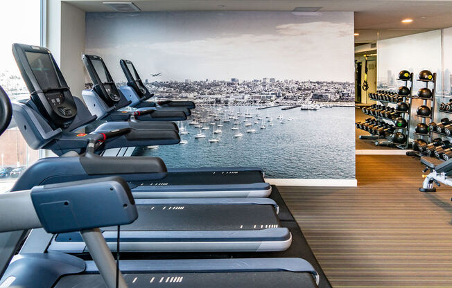 Fitness Center at AV8 Apartments in San Diego, CA