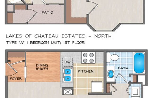 1 bed, 1 bath, 850 sqft, $1,220, Unit 343