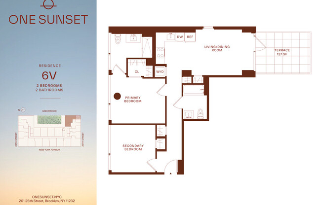 2 beds, 2 baths, $5,272, Unit 6VT