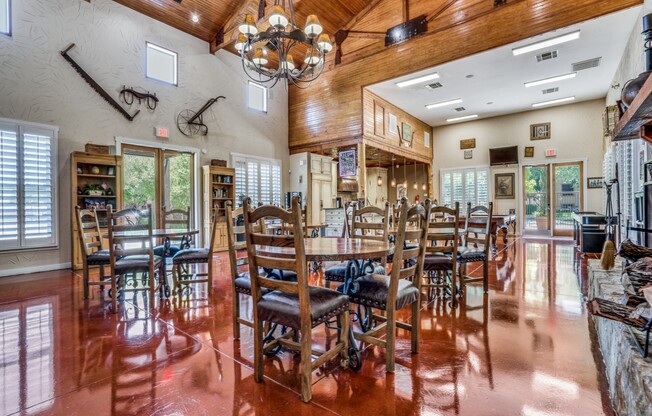 Club Room at Main Clubhouse at The Canyons Apartments, Fort Worth, 76116