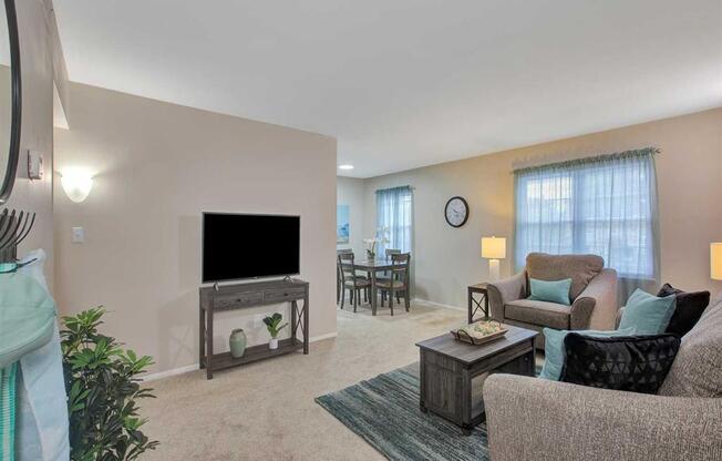 Modern Living Room at Ridgewood Club Apartments, Virginia