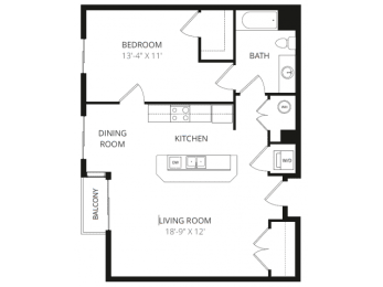 1 bed, 1 bath, 744 sqft, $1,165