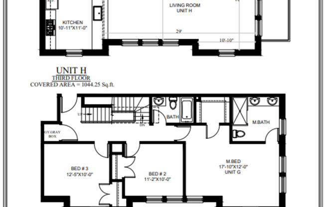 3 beds, 3 baths, 1,875 sqft, $3,495, Unit 1622- unit H