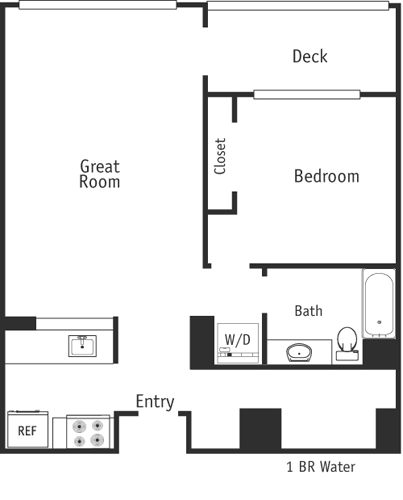 1 bed, 1 bath, 822 sqft, $2,727