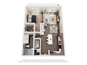 1 bed, 1 bath, 756 sqft, $1,382