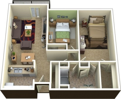 2 beds, 1 bath, 925 sqft, $1,400, Unit 1611111u