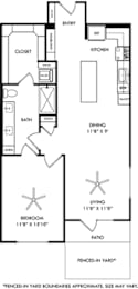 1 bed, 1 bath, 948 sqft, $2,684
