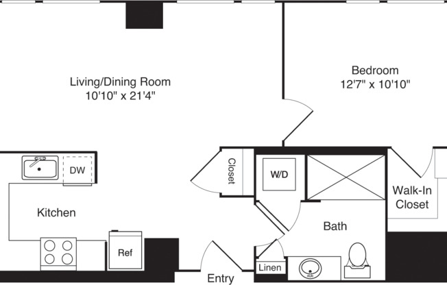 1 bed, 1 bath, 675 sqft, $2,790