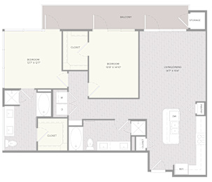 2 beds, 2 baths, 1,201 sqft, $2,498