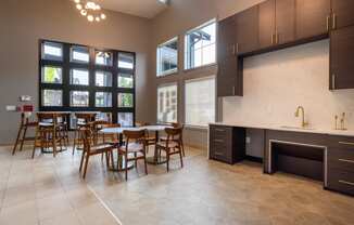 Office Entrance with tables and chairs