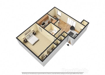 1 bed, 1 bath, 700 sqft, $951
