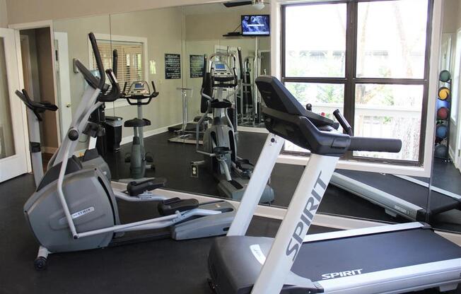 Towne Creek apartments in Gainesville Ga photo of fitness center cardio machines