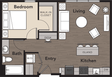 1 bed, 1 bath, 618 sqft, $2,017