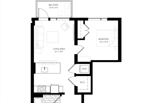 1 bed, 1 bath, 650 sqft, $3,100, Unit 407