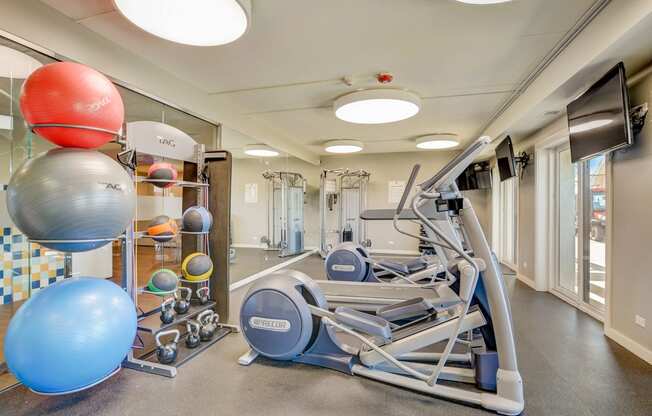 Fitness Center at Woodland Ridge Apartments at 3420 Joann Lane in Woodridge IL