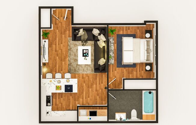 1 bed, 1 bath, 500 sqft, $1,499, Unit 403