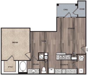 1 bed, 1 bath, 800 sqft, $1,233