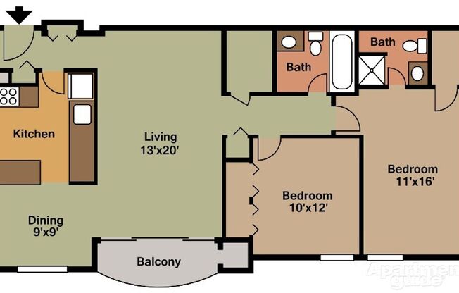 2 beds, 2 baths, 1,000 sqft, $2,525, Unit 1910HY-104