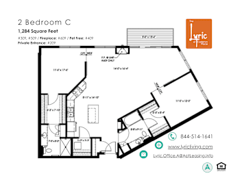 2 beds, 2 baths, 1,284 sqft, $2,163