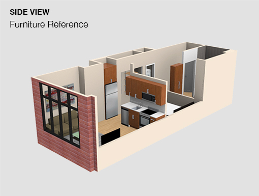 1 bed, 1 bath, 366 sqft, $2,350, Unit 505