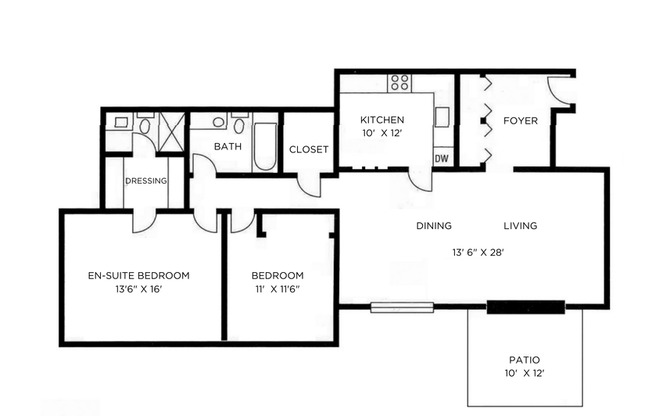 2 beds, 2 baths, 1,200 sqft, $2,225, Unit 3212-1