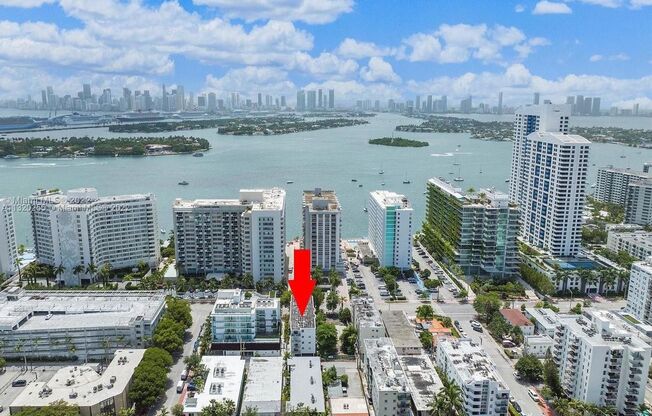 Large 1 bedroom/ 1.5 bathroom third-floor unit in the quiet and desirable West Ave neighborhood of South Beach. 1 Parking Space Included!